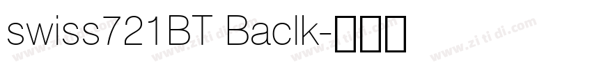 swiss721BT Baclk字体转换
